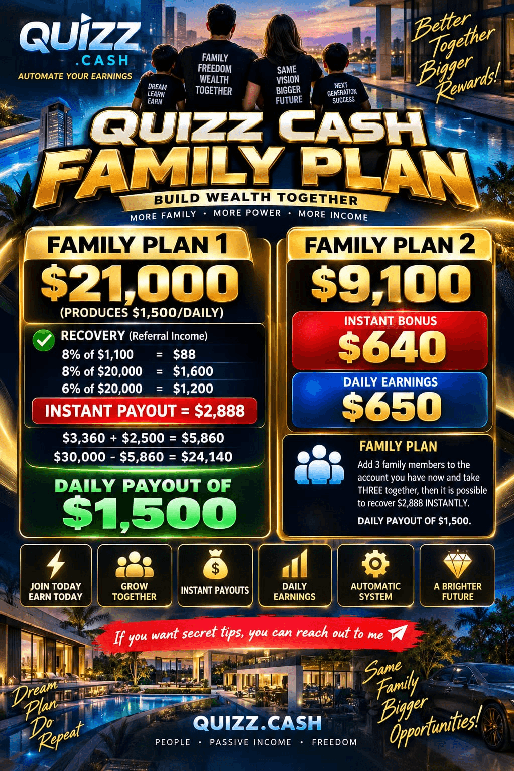 Family Plan Promotion company infographic